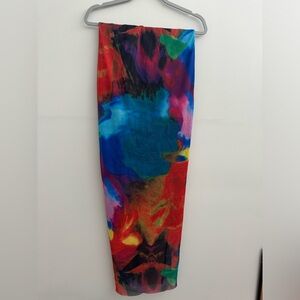 Bold and Vibrant Abstract Print Skirt – Unique Vintage Statement Piece